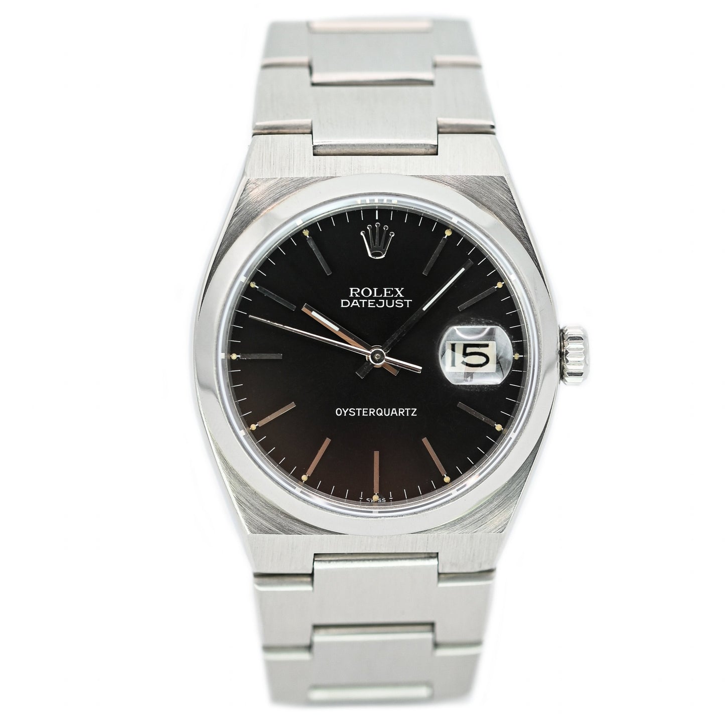 Rolex Datejust Oysterquartz 36mm | 17000 | Factory Black Dial