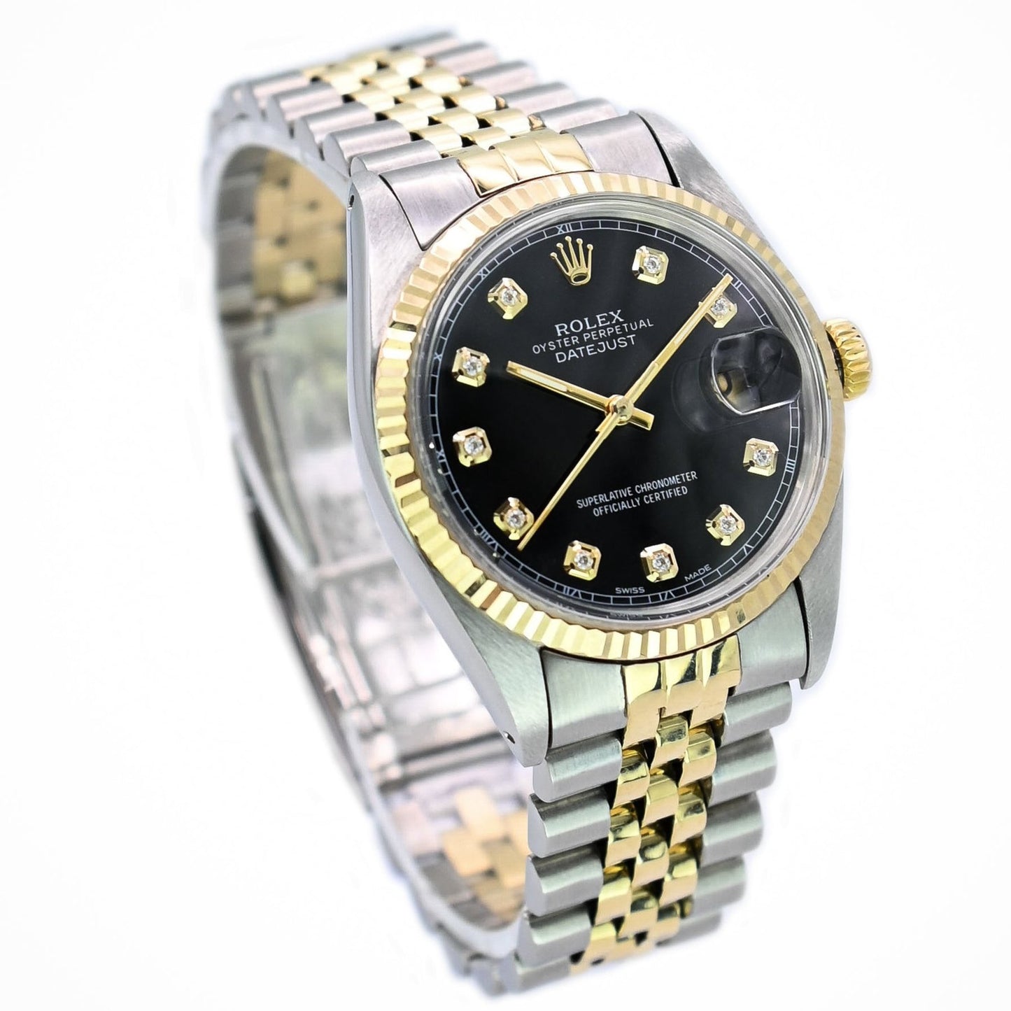 Rolex Datejust 36mm | 16013 | Custom Black Diamond Dial