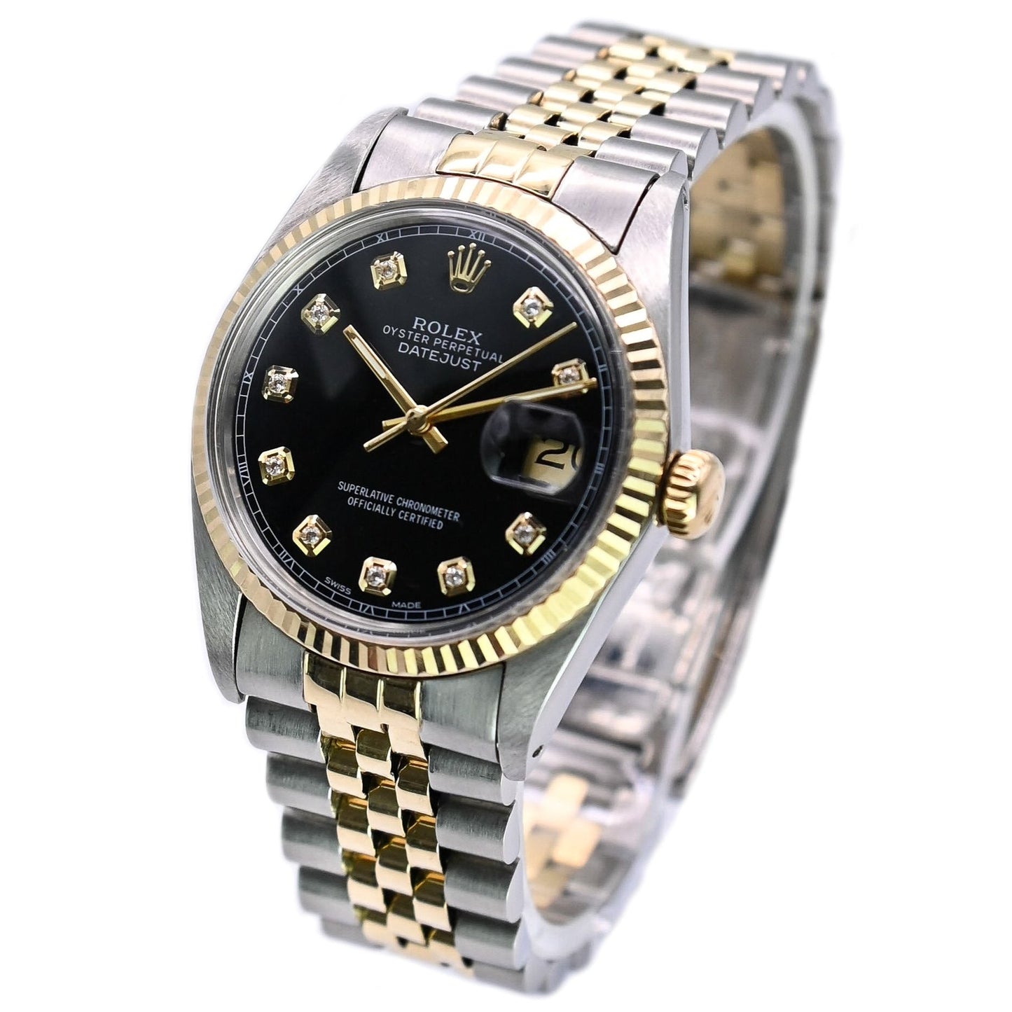 Rolex Datejust 36mm | 16013 | Custom Black Diamond Dial