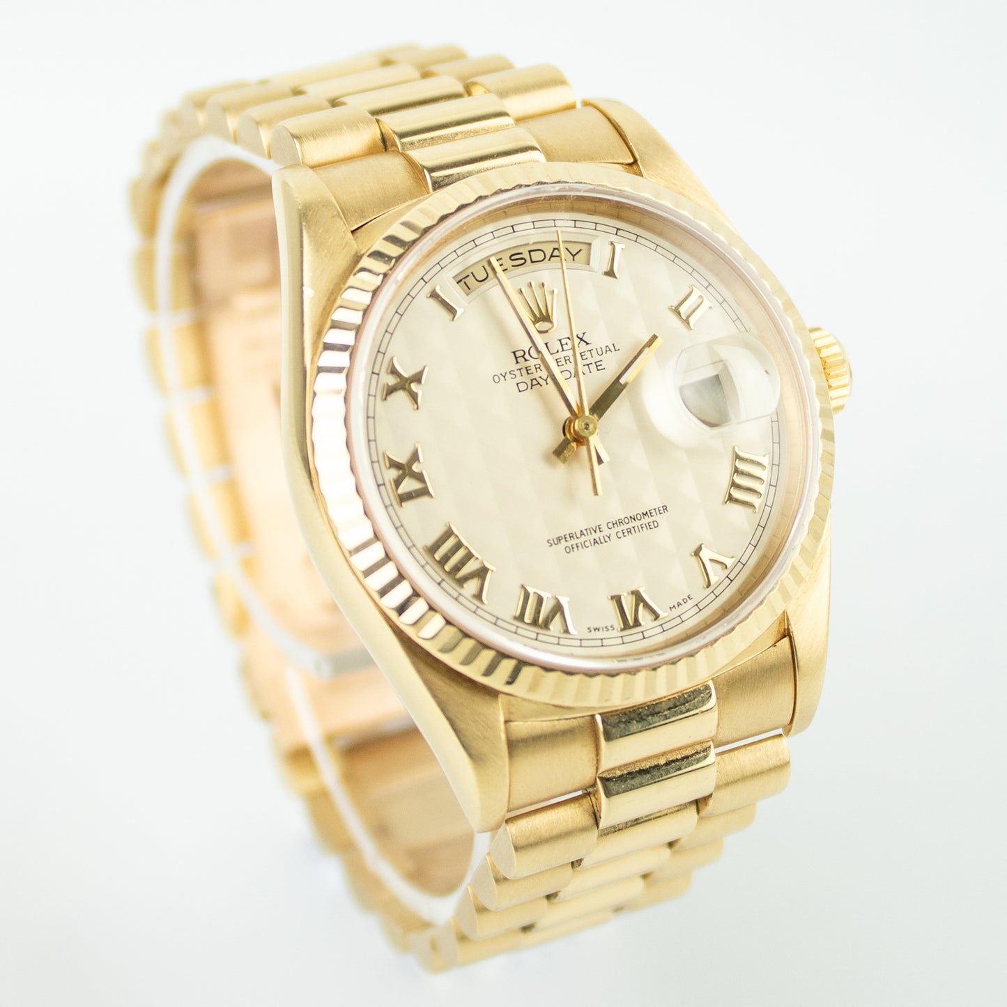 Rolex Day Date 36mm | 18238 | Double Quick Set | 1994 | Rare Pyramid Dial