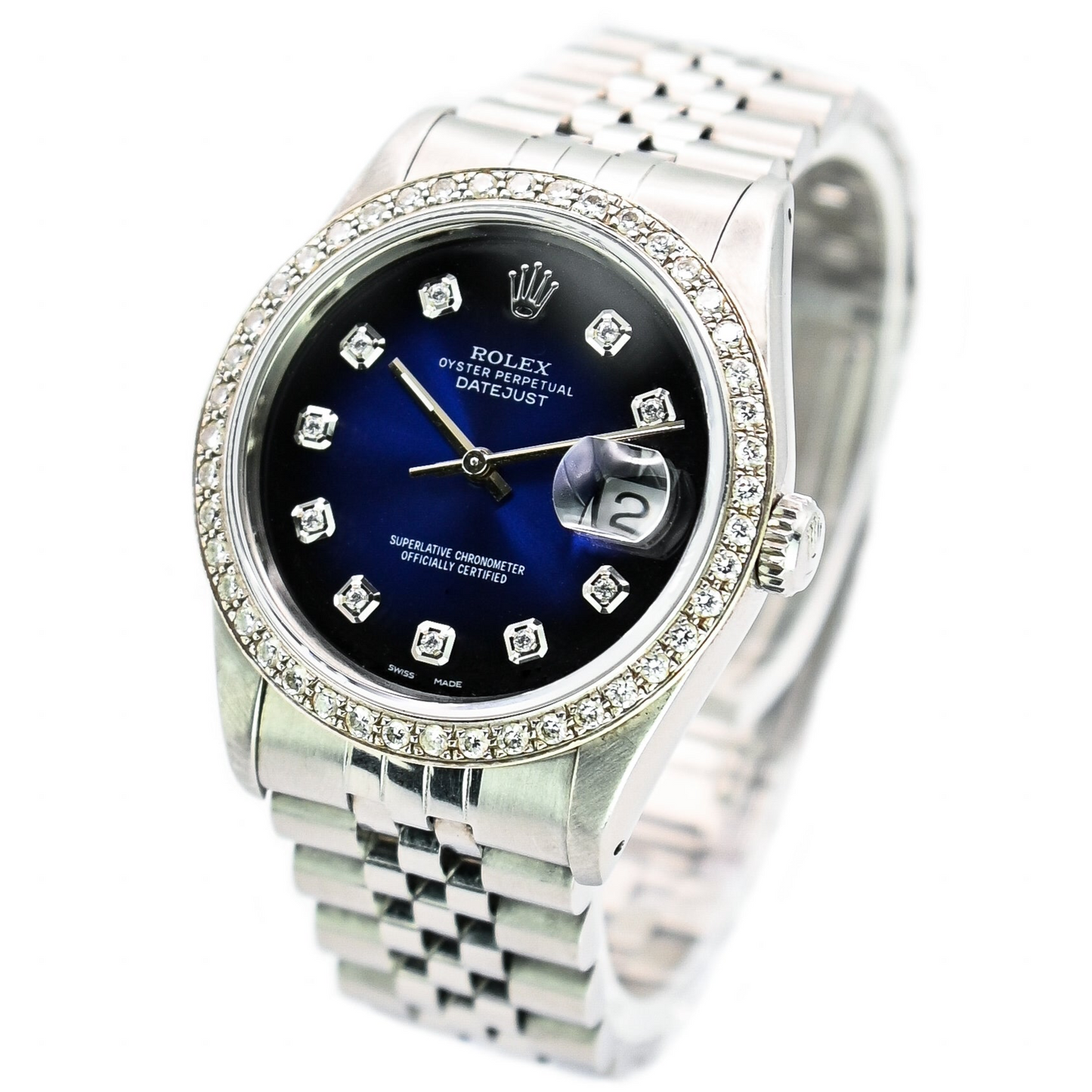 Rolex Datejust 36mm | 16220 | Custom Diamond Bezel