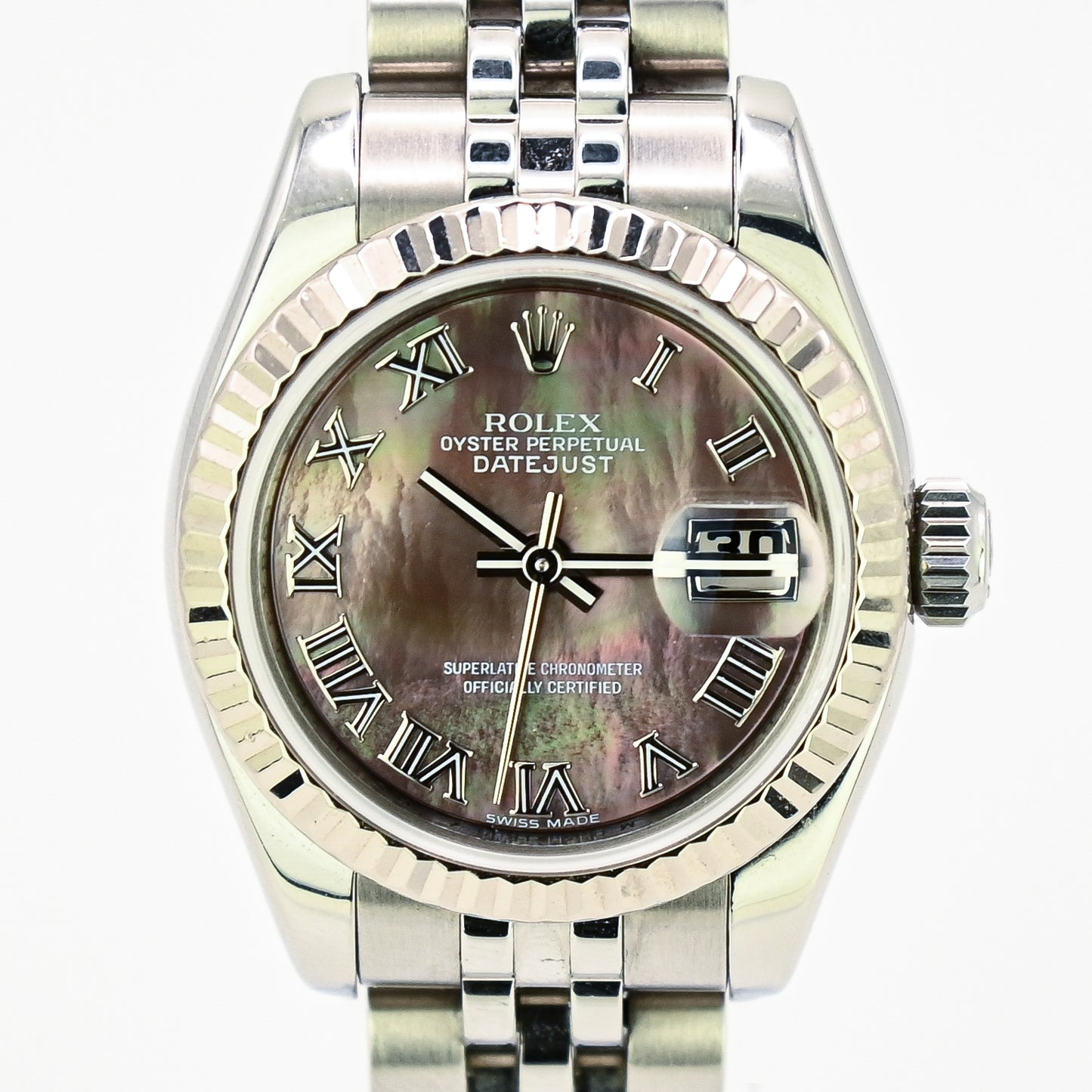 Rolex Lady Datejust 26mm | 179174 | Factory Tahitian MOP Dial | Box & Papers