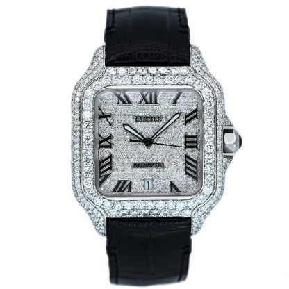 Cartier Santos XL 40mm | 4072 | Custom Diamond Set