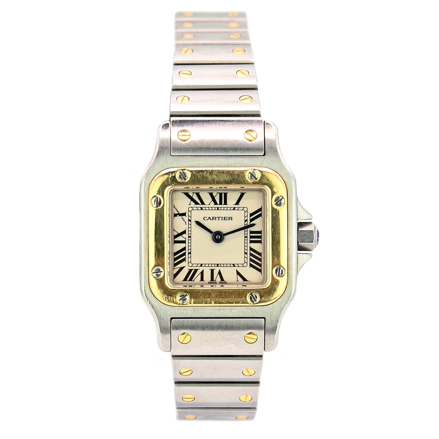 Cartier Santos Gablée 24mm | 1567 | Stainless Steel & Yellow Gold | Box & Papers