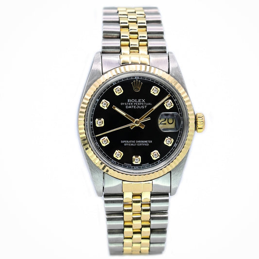 Rolex Datejust 36mm | 16013 | Custom Black Diamond Dial