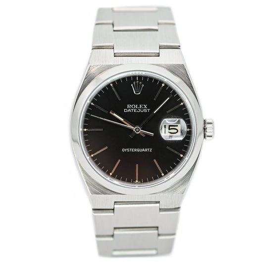 Rolex Datejust Oysterquartz 36mm | 17000 | Factory Black Dial