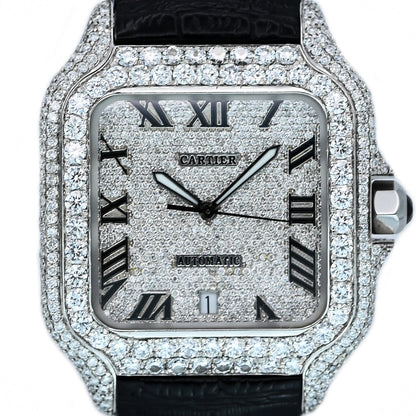 Cartier Santos XL 40mm | 4072 | Custom Diamond Set