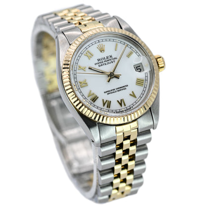 Rolex Datejust 31mm | 6827 | Factory White Roman Dial