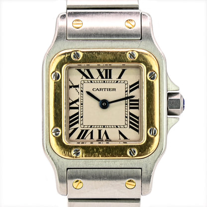 Cartier Santos Gablée 24mm | 1567 | Stainless Steel & Yellow Gold | Box & Papers