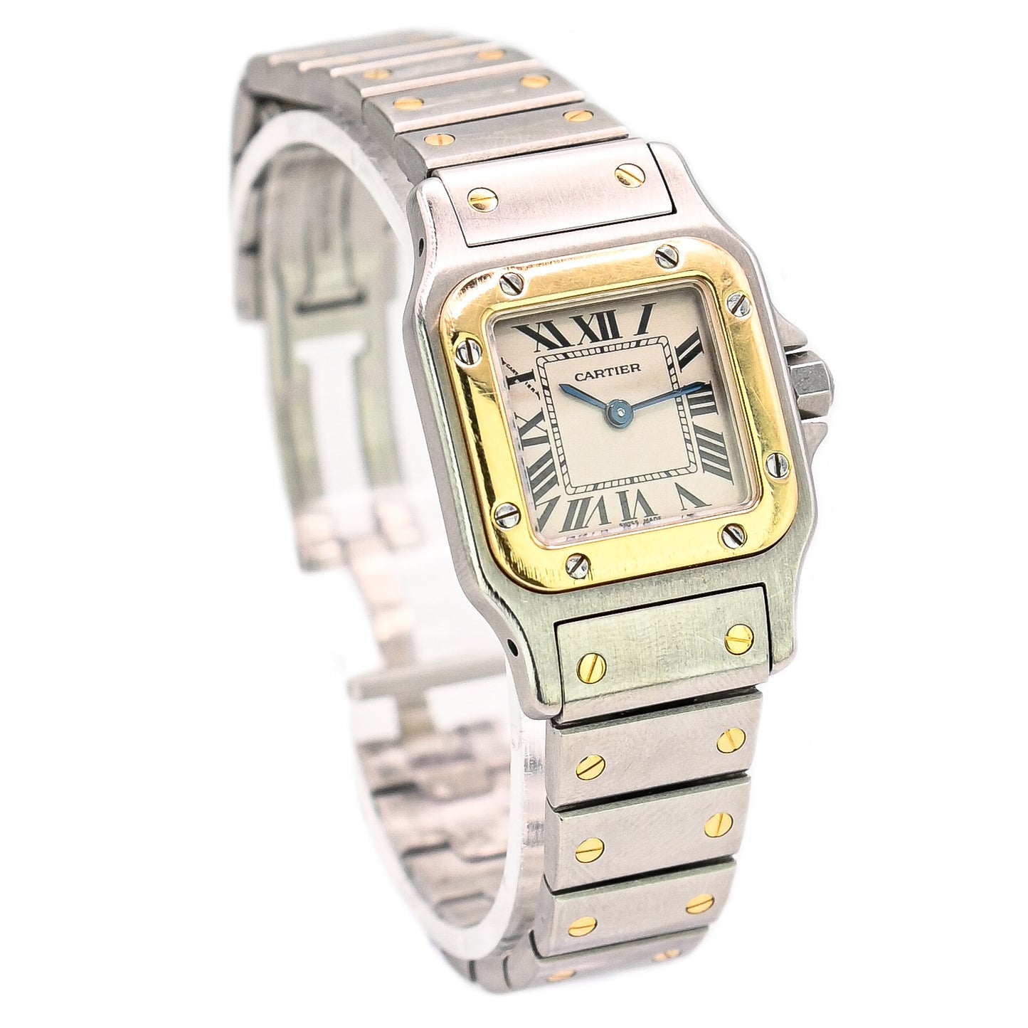 Cartier Santos Gablée 24mm | 1567 | Stainless Steel & Yellow Gold | Box & Papers