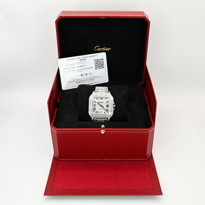 Cartier Santos De Cartier 39.8mm | WSSA0018 | Diamond Set | Box & Papers