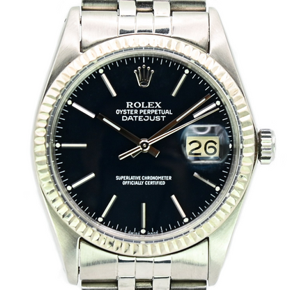 Rolex Datejust 36mm | 16014 | Factory Blue Dial | Stainless Steel & White Gold