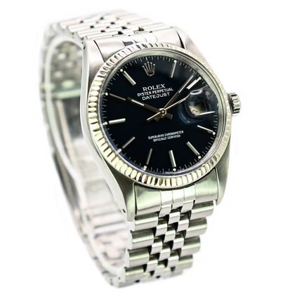 Rolex Datejust 36mm | 16014 | Factory Blue Dial | Stainless Steel & White Gold